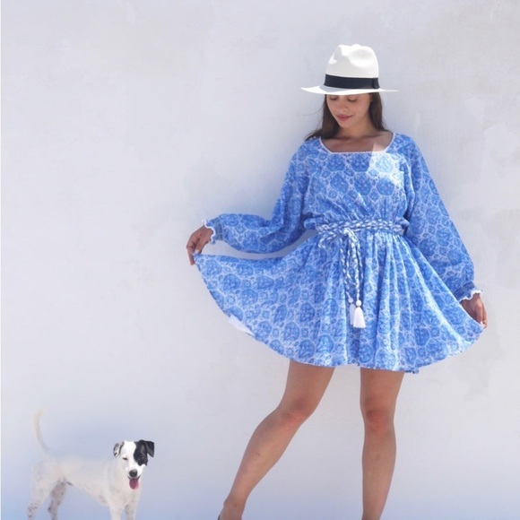 Buggy Assisi Dress in Nettie Greek Blue - Picture 7 of 15